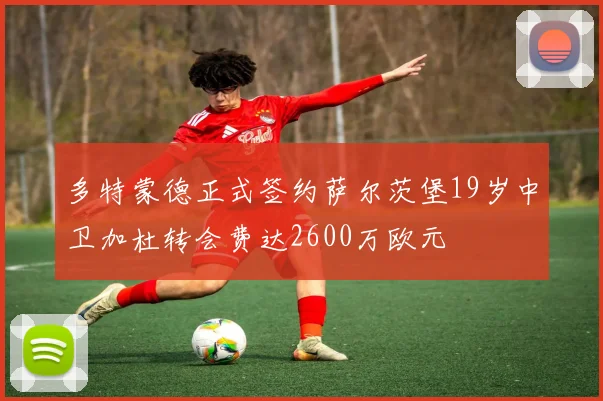 多特蒙德正式签约萨尔茨堡19岁中卫加杜转会费达2600万欧元